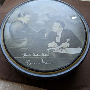 Vintage Tin with Black and White Design